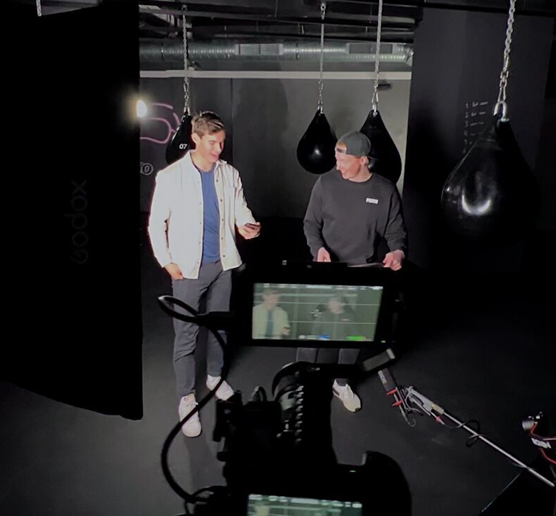 Sivert and Peter in front of the camera