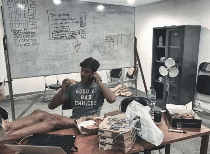 Sivert and Peter in Bali office